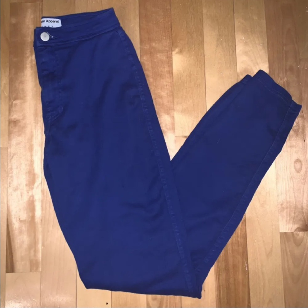 American Apparel jeans high waisted royal blue